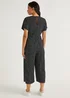 Black Spot Crinkle Jersey Jumpsuit - 8 Image 5