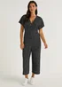 Black Spot Crinkle Jersey Jumpsuit - 8 Image 1