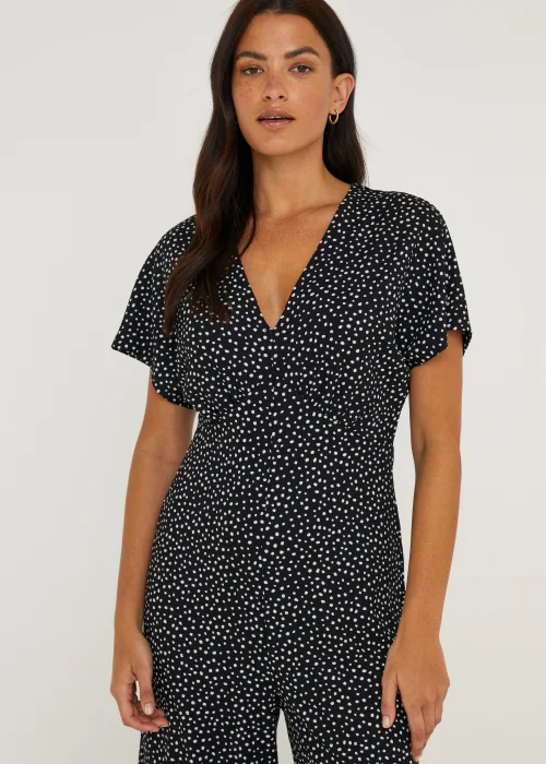 Black Spot Crinkle Jersey Jumpsuit - 8 Image 4