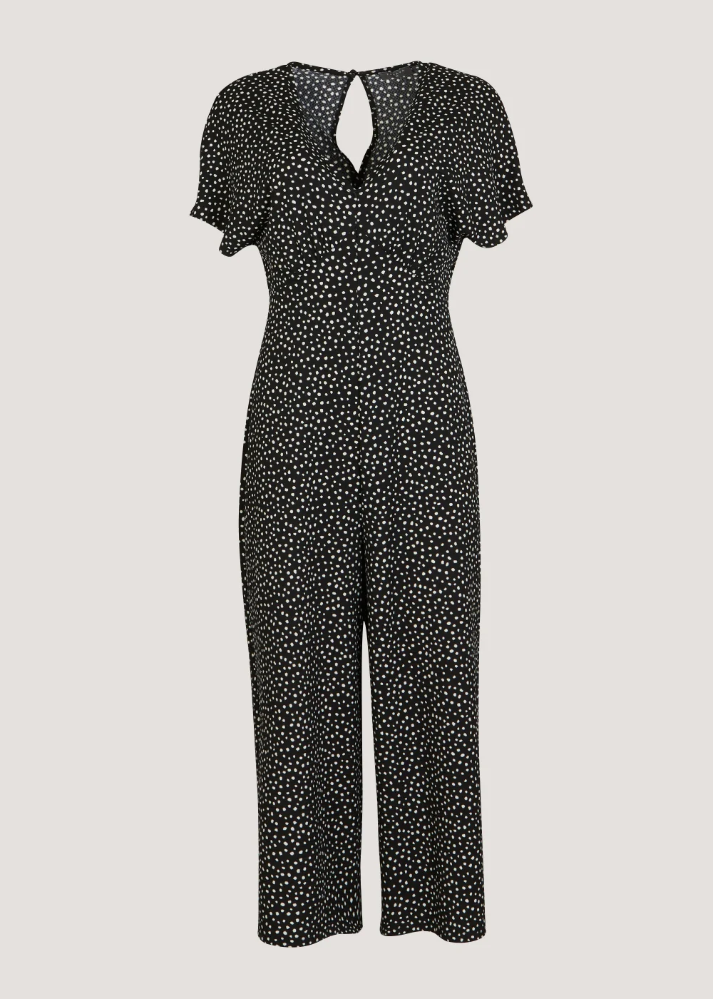 Black Spot Crinkle Jersey Jumpsuit - 8 Image 2
