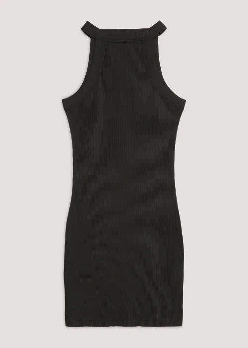 Girls Candy Couture Black Ribbed Dress (9-16yrs) - 9 Yrs Image 1