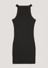 Girls Candy Couture Black Ribbed Dress (9-16yrs) - 9 Yrs Image 1