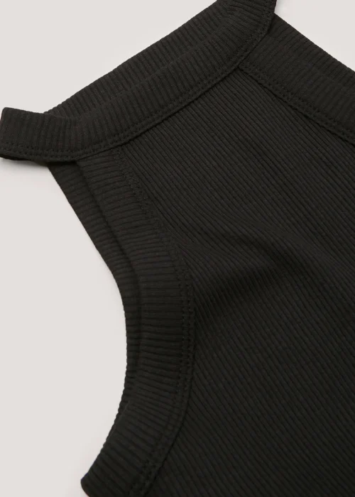 Girls Candy Couture Black Ribbed Dress (9-16yrs) - 9 Yrs Image 2