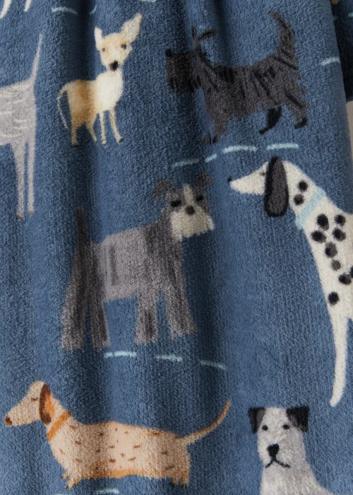Blue Dog Print Throw Image 2