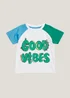 Boys White Good Vibes T-Shirt (9mths-6yrs) - Age 9 - 12 Months Image 1