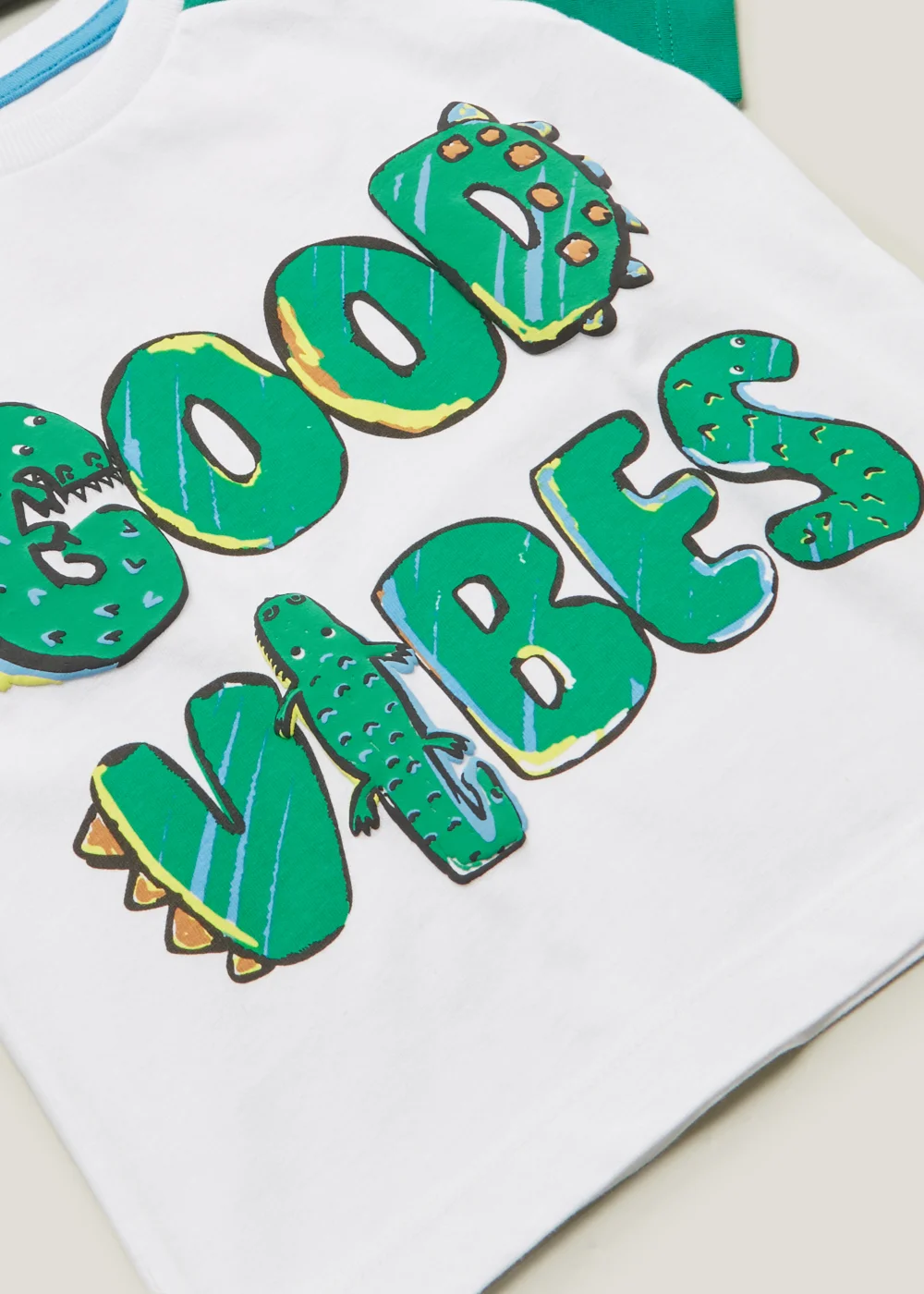 Boys White Good Vibes T-Shirt (9mths-6yrs) - Age 9 - 12 Months Image 2