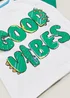 Boys White Good Vibes T-Shirt (9mths-6yrs) - Age 9 - 12 Months Image 2