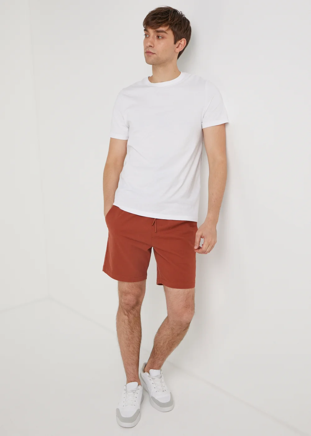Rust Drawcord Chino Shorts - S Image 4