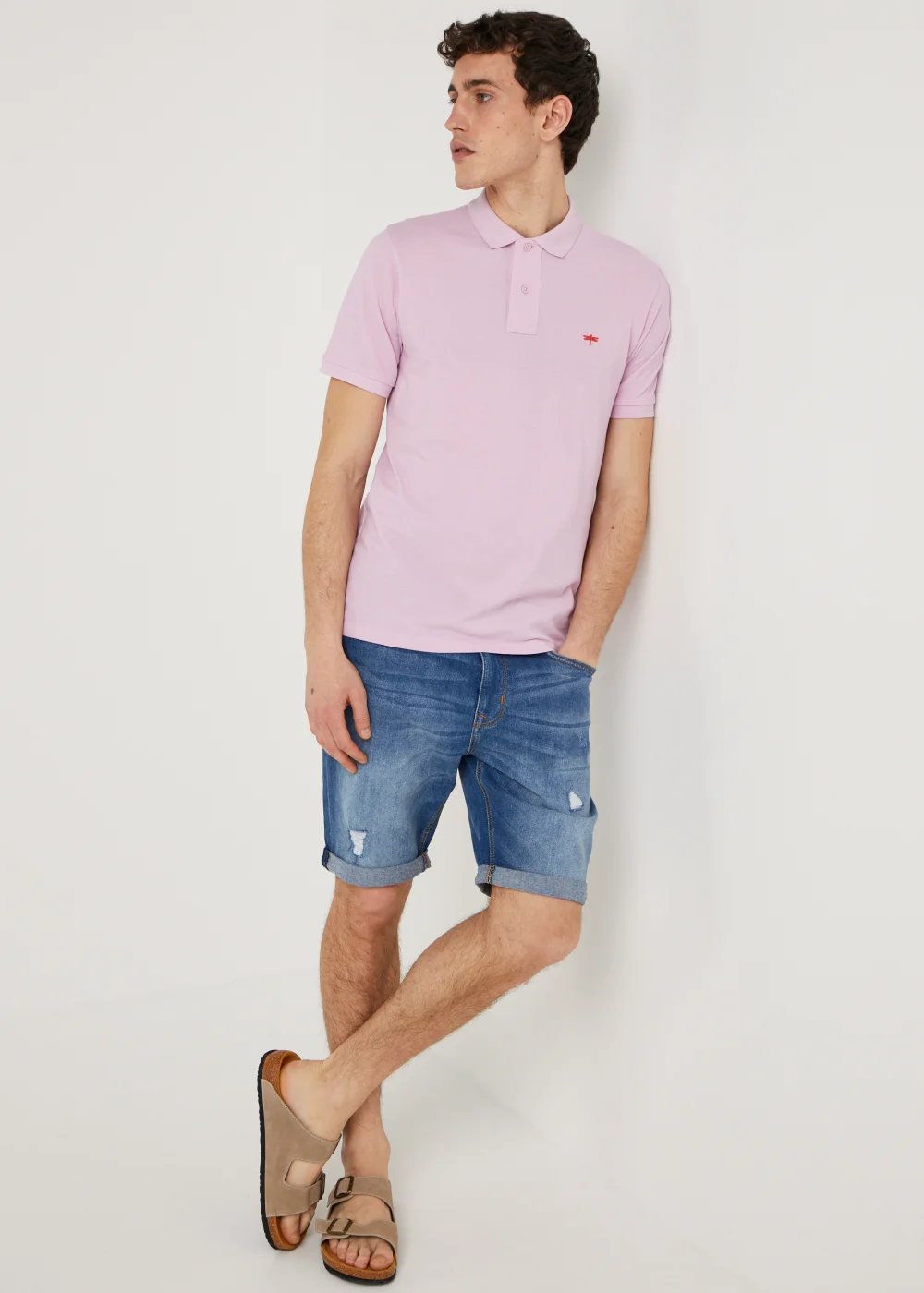 Mid Wash Ripped Denim Shorts - 30 Image 4