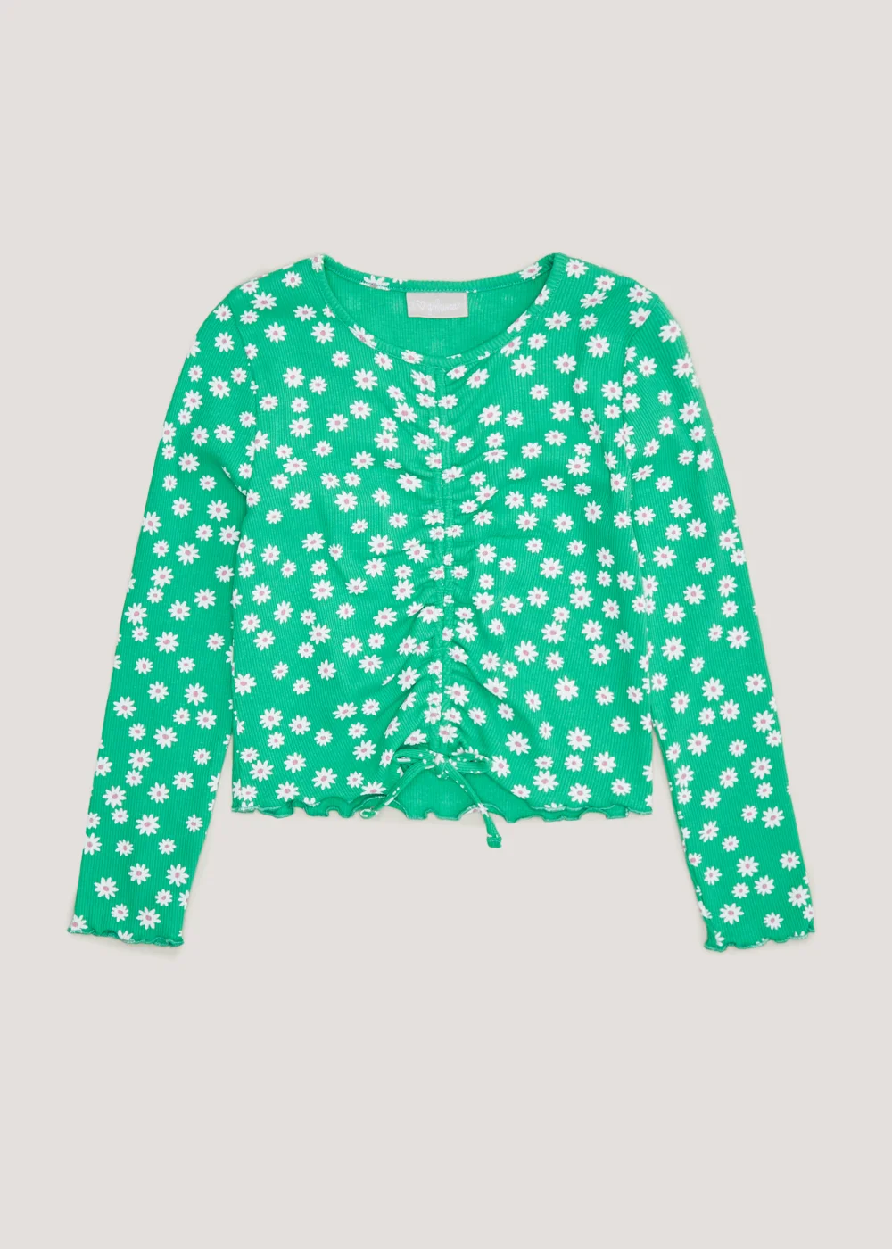 Girls Green Floral Long Sleeve T-Shirt (4-13yrs) - 4 Yrs Image 1