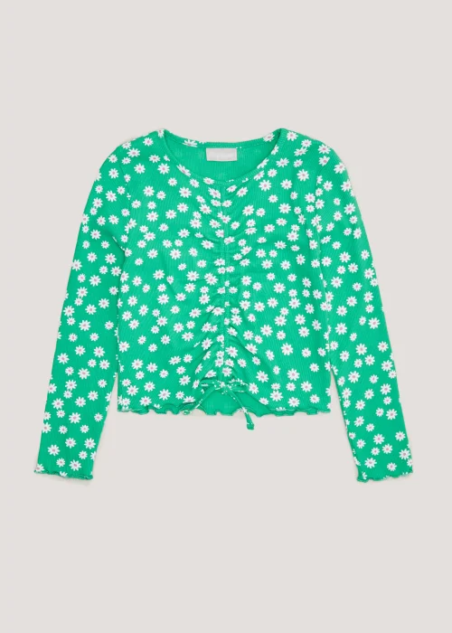 Girls Green Floral Long Sleeve T-Shirt (4-13yrs) - 4 Yrs Image 1