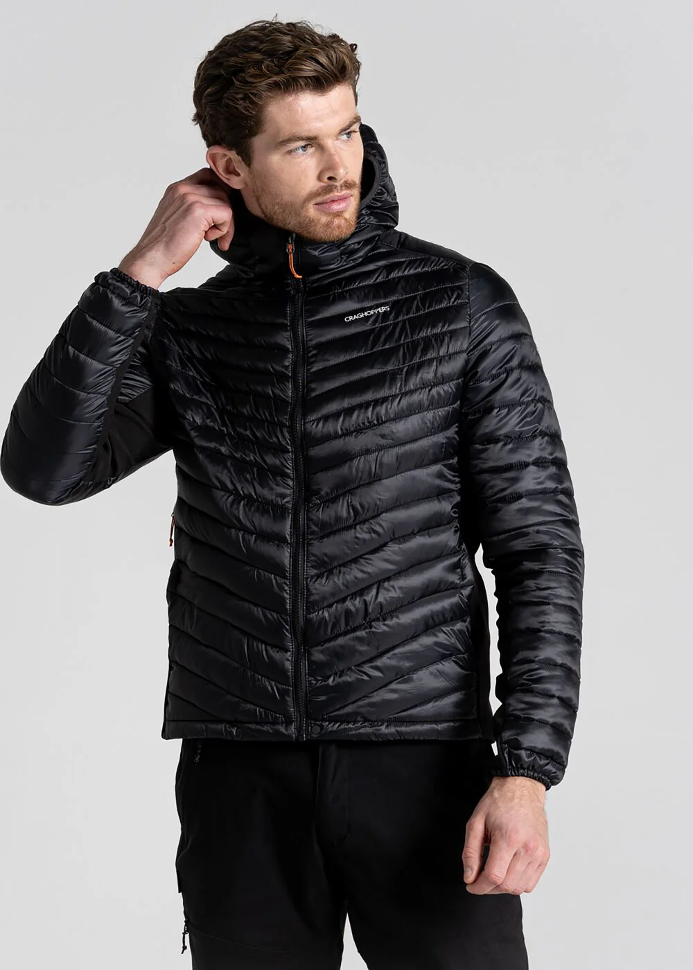 Craghoppers Black ExpoLite Hooded Jacket - S Image 1