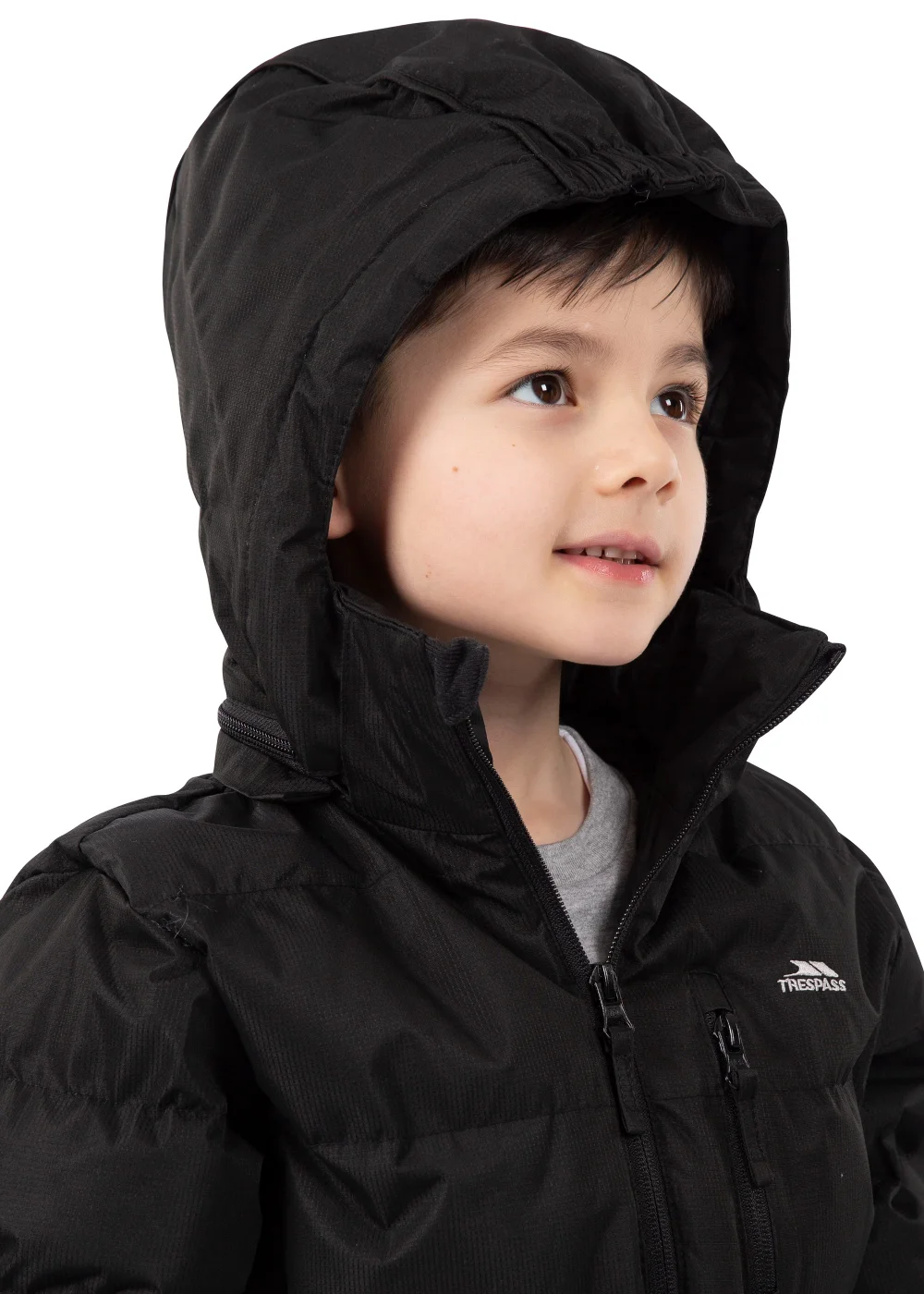 Boys Trespass Black Tuff Waterproof Jacket (2-12yrs) - 2-3 Yrs Image 2