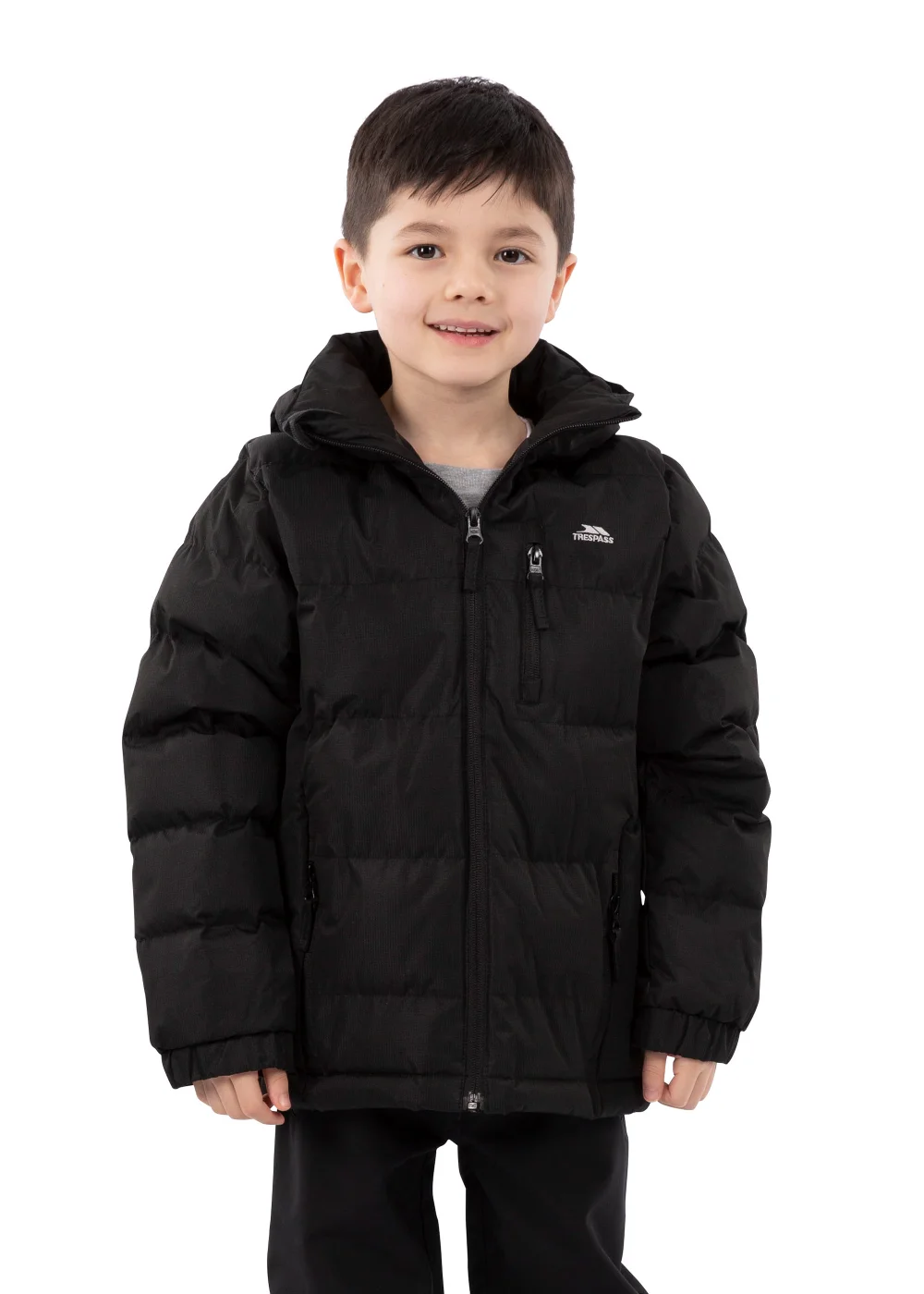 Boys Trespass Black Tuff Waterproof Jacket (2-12yrs) - 2-3 Yrs Image 1