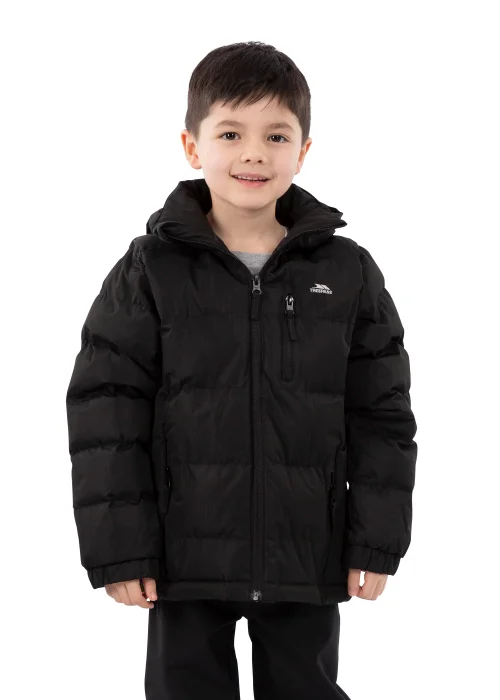 Boys Trespass Black Tuff Waterproof Jacket (2-12yrs) - 2-3 Yrs Image 1