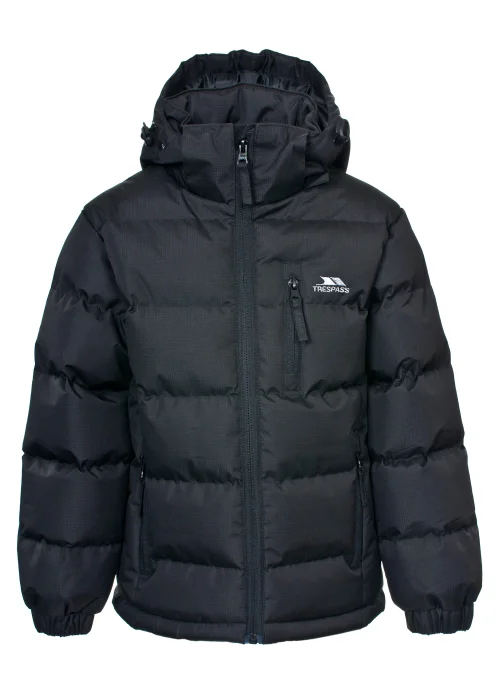 Boys Trespass Black Tuff Waterproof Jacket (2-12yrs) - 2-3 Yrs Image 5