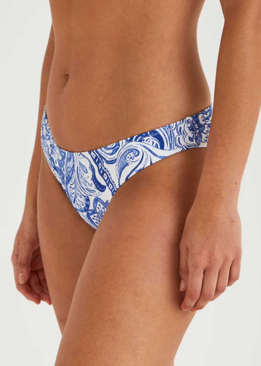 Blue Paisley Mini Bikini Bottoms - 6 Image 4