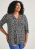 Papaya Curve Black Spot Button Up Blouse - Size 18 Image 3