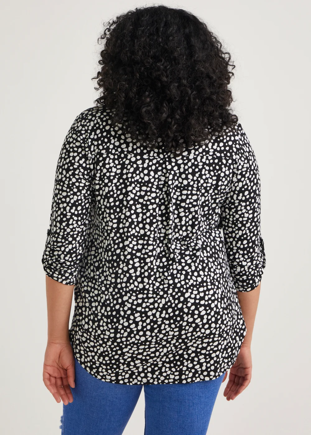 Papaya Curve Black Spot Button Up Blouse - Size 18 Image 4