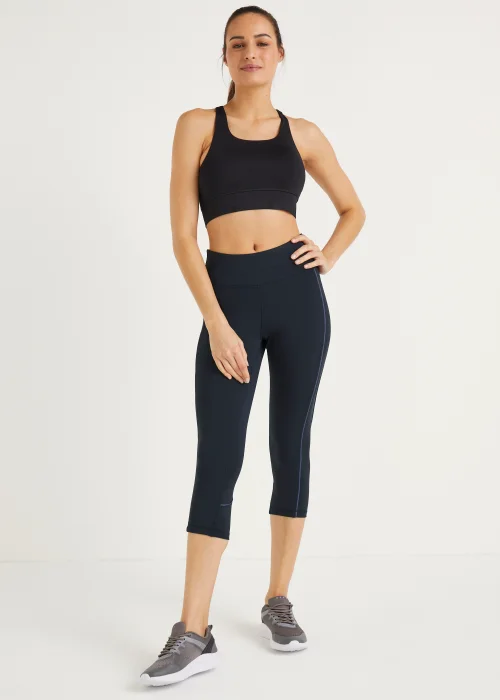 Souluxe Navy Capri Sports Leggings - 8 Image 1