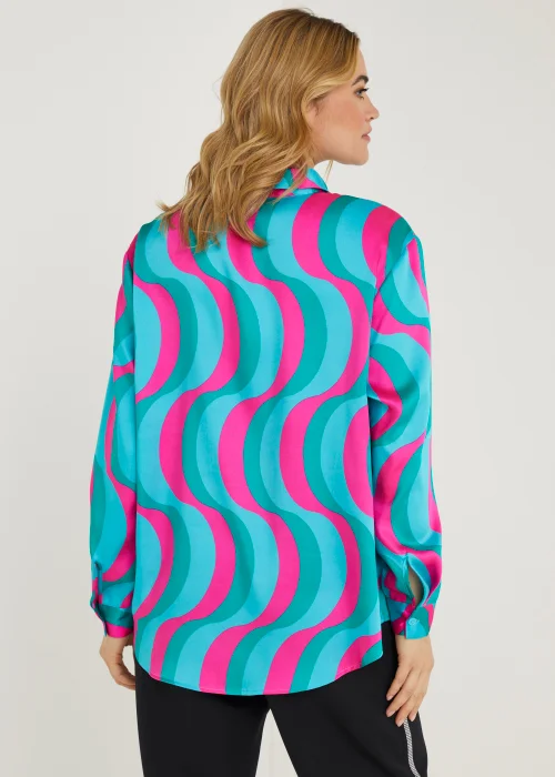 Be Beau Multicoloured Swirl Satin Shirt - 6 Image 2