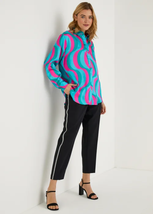 Be Beau Multicoloured Swirl Satin Shirt - 6 Image 5