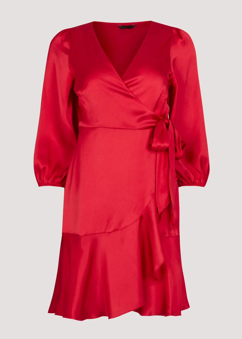 Be Beau Red Frill Satin Mini Dress - 6 Image 2