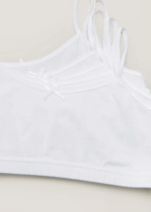 Girls 5 Pack White Seamless Crop Tops (6-13yrs) - 6-7 Yrs Image 2