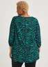 Papaya Curve Green Zebra Print Box Top - Size 18 Image 2