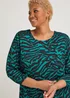 Papaya Curve Green Zebra Print Box Top - Size 18 Image 5