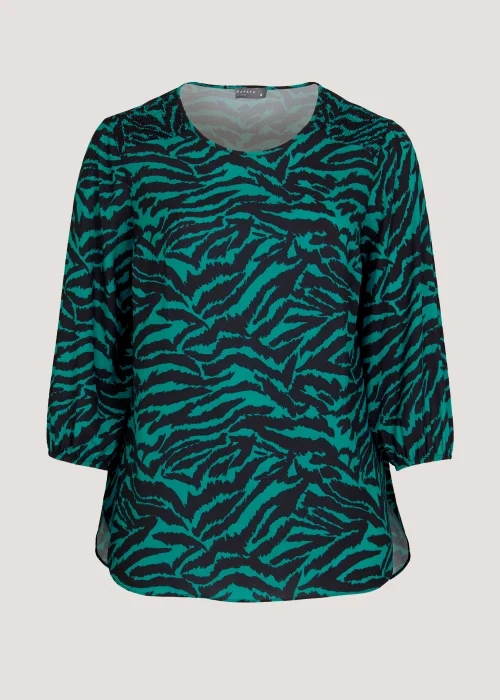 Papaya Curve Green Zebra Print Box Top - Size 18 Image 3