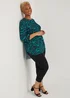 Papaya Curve Green Zebra Print Box Top - Size 18 Image 4