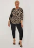 Papaya Curve Brown Animal Print Box Top - Size 18 Image 2