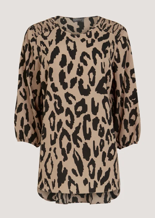 Papaya Curve Brown Animal Print Box Top - Size 18 Image 4