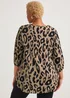 Papaya Curve Brown Animal Print Box Top - Size 18 Image 5