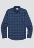 Ben Sherman Indigo Gingham 100% Cotton Regular Fit Shirt - Medium Image 5