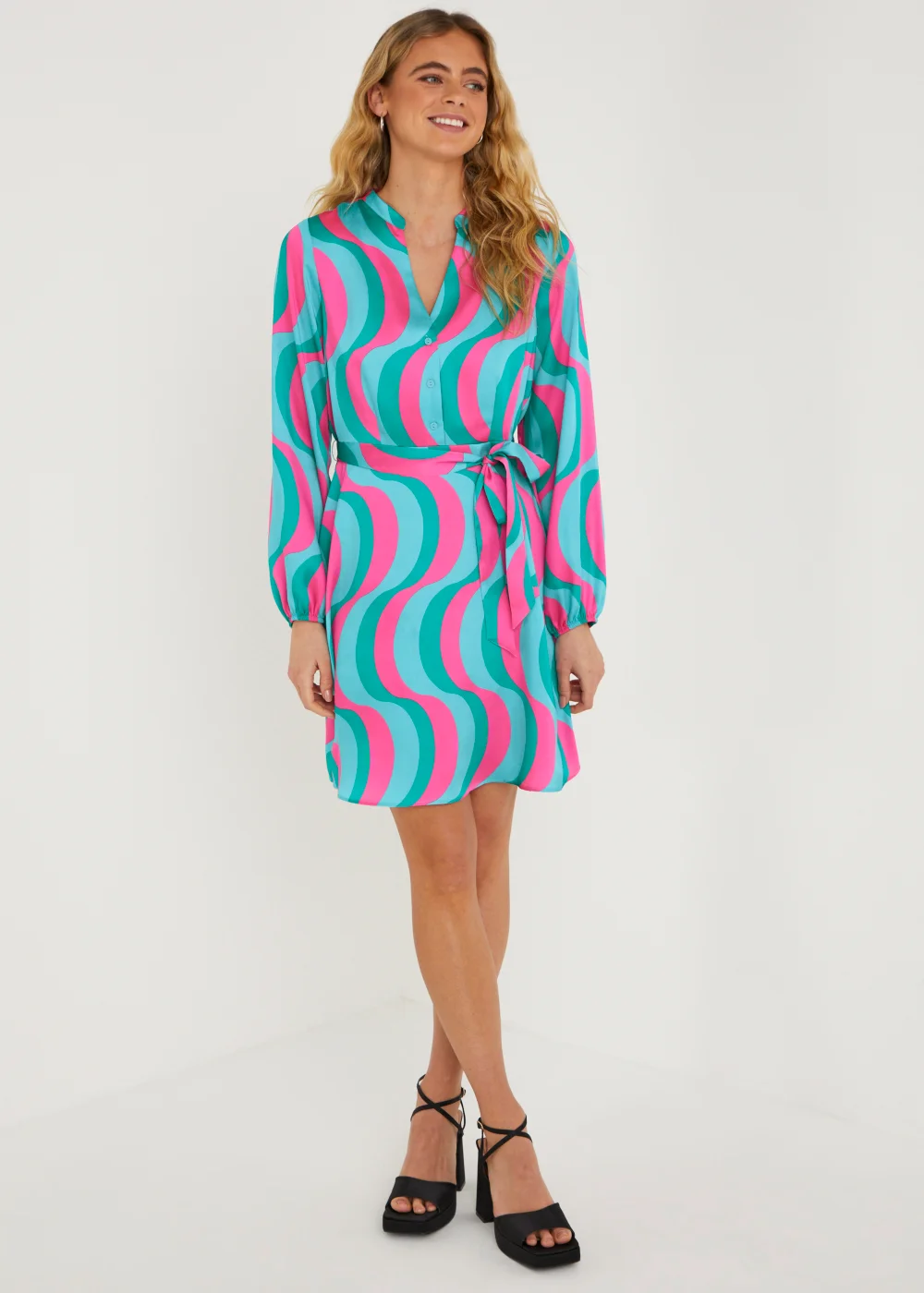 Be Beau Multicoloured Swirl Satin Shirt - 6 Image 5