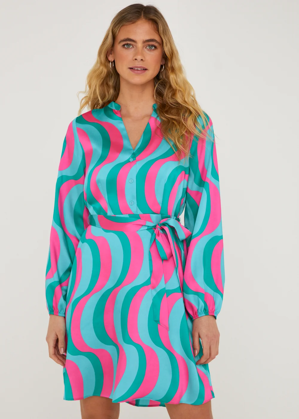 Be Beau Multicoloured Swirl Satin Shirt - 6 Image 1