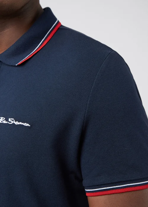 Ben Sherman Dark Navy Signature Polo Shirt - Small Image 4