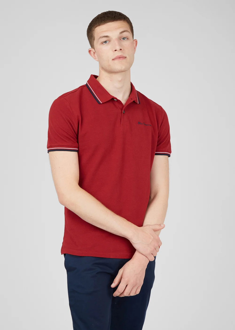 Ben Sherman Red Signature Polo Shirt - Small Image 1