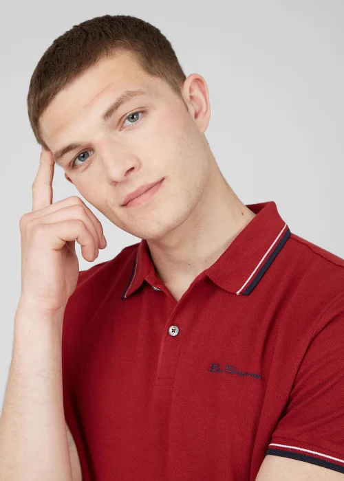 Ben Sherman Red Signature Polo Shirt - Small Image 5