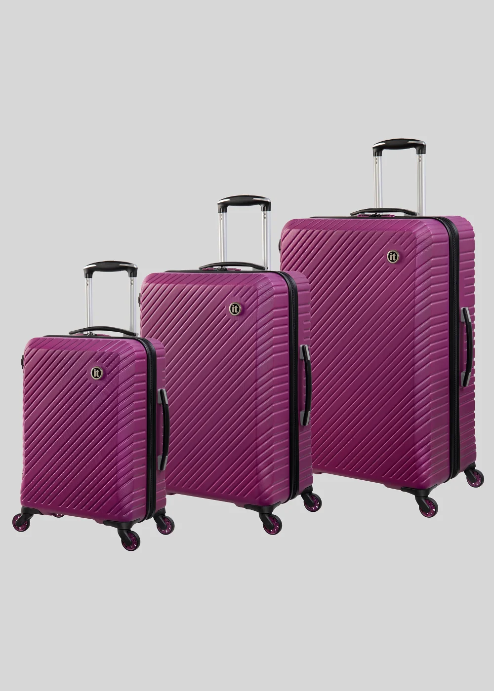 IT Luggage Purple Hard Shell Suitcase - Cabin Image 1