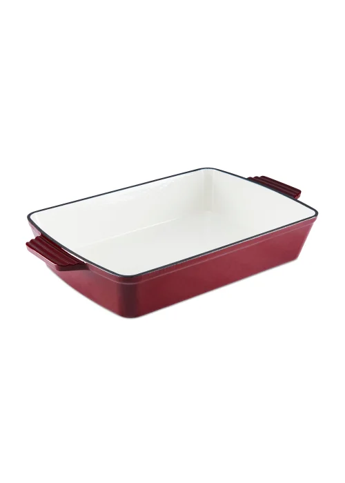 Barbary & Oak Red Cast Iron Roaster (39cm) Image 4