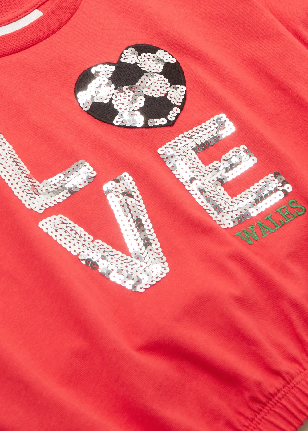 Girls Red Wales Print T-Shirt (4-13yrs) - Age 4 Years Image 2