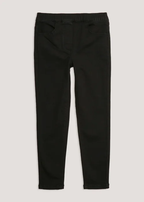 Girls Black Skinny Jeggings (4-13yrs) - 8 Yrs Image 1