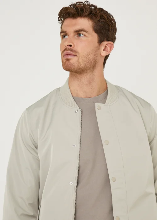 Light Grey Lightweight Bomber Jacket - S Image 3