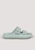 Khaki Chunky Double Buckle Sliders - Small Image 1