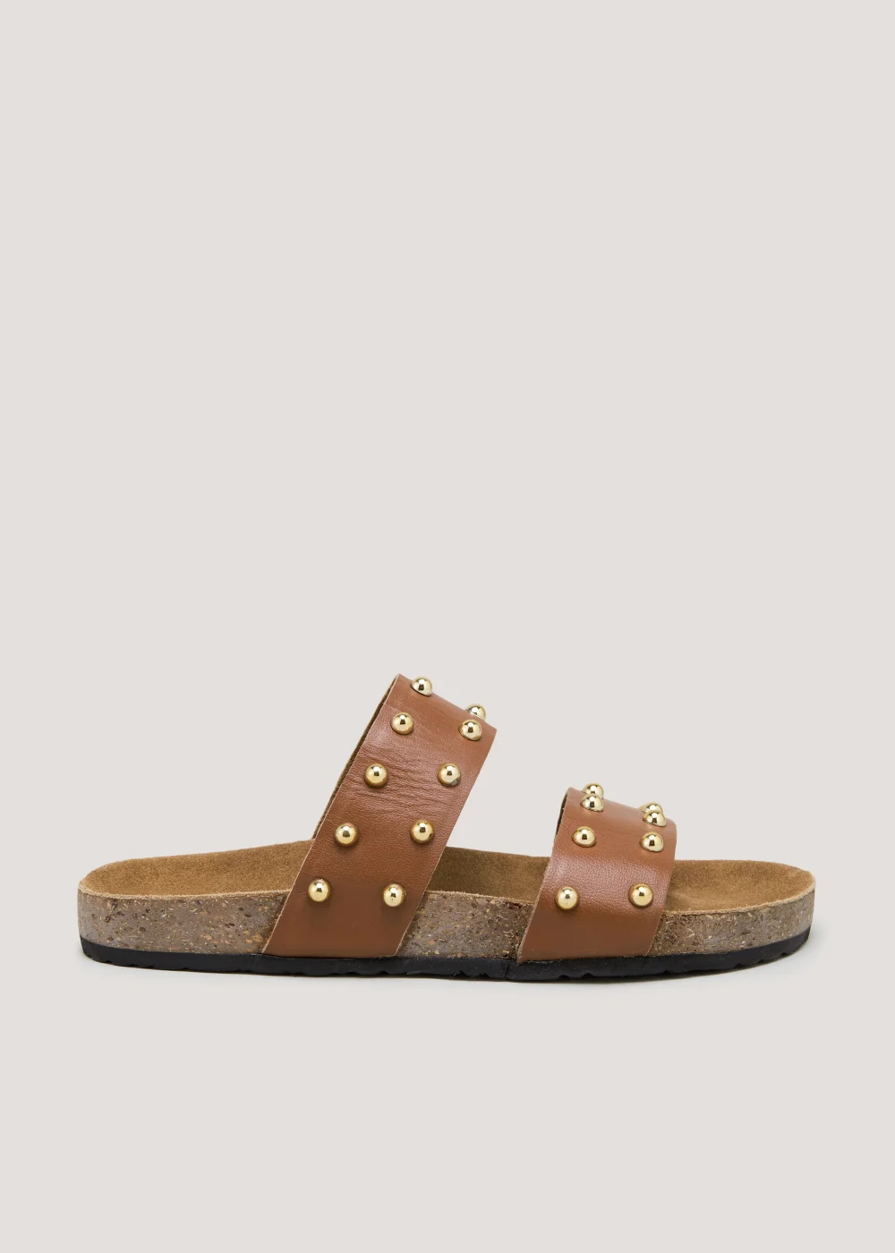 Tan Leather Stud Sandals - Size 3 Image 1