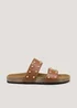 Tan Leather Stud Sandals - Size 3 Image 1
