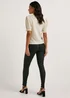 JDY Thunder Black Coated Jeans - L - UK 12 Image 2